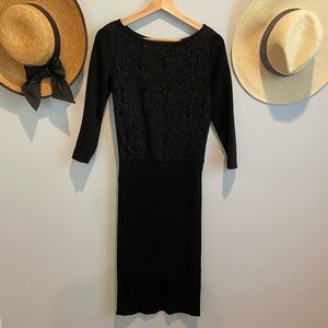 ZARA Midi Black Dress (M)